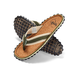 Tongs semelle liège homme & femme – confort naturel & maintien optimal | Khaki