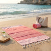 Fouta plage corail – légère, absorbante & idéale pour l’été