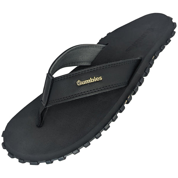 GUMBIES FRANCE black ecological flip-flops for men, made with Bloom algae foam and recycled rubber.