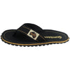 GUMBIES FRANCE black ecological flip-flops for men, made with natural cotton straps and recycled rubber sole.