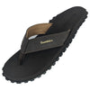 GUMBIES FRANCE men's brown eco-friendly flip-flops with Bloom algae foam insole and recycled rubber sole.