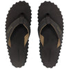 GUMBIES FRANCE men's brown eco-friendly flip-flops with a textured sole and comfortable cotton straps.