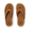 GUMBIES FRANCE Noosa beige suede flip-flops with cushioned EVA foam sole and rubber outsole. Casual summer footwear.