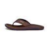 Gumbies FRANCE Noosa brown faux leather flip-flops with cushioned algae foam sole and cotton strap.